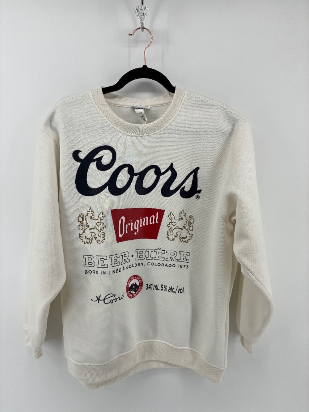 Coors Original White Crew Neck Sweater